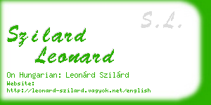 szilard leonard business card